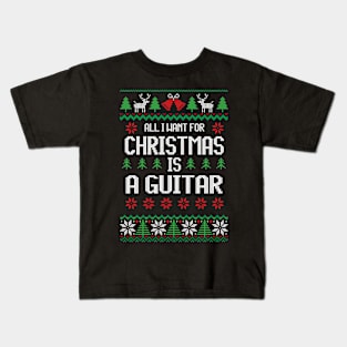 I Want To Play Guitar Kids T-Shirt